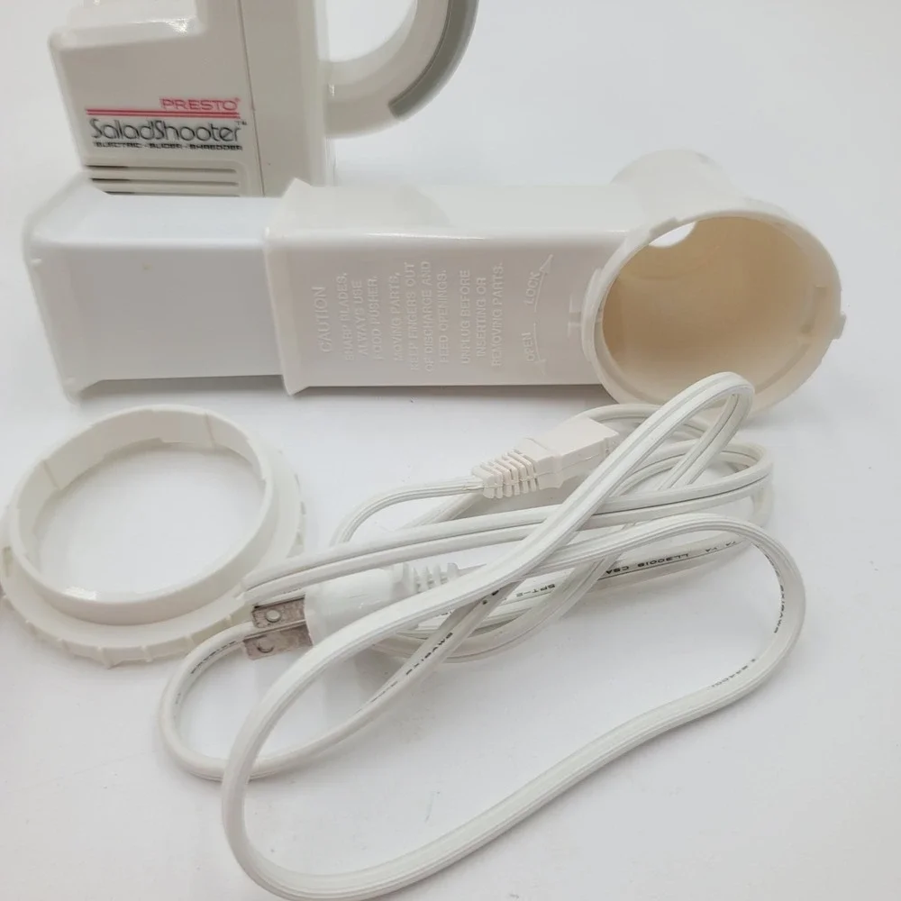 Presto SaladShooter Electric Slicer‎ Shredder White Model 0291001 Kitchen Tool